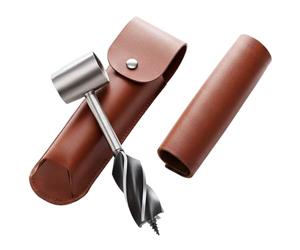 QWORK® Bushcraft Hand drill Survival Settler Tools Gear Wrench Equipment Scotch Eye Wood Drill Nail and Hand Hole Punch for Camping, Bushcraft and Outdoor Backpacking