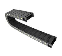 QWORK Cable Drag Chain Wire Carrier High Toughness Closed Plastic Chain 25mm x 77mm