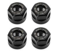 QWORK Collet Nuts for CNC Milling Chuck Holder Lathe, ER11-A, M14, 4 Pieces, Black