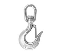 QWORK® Crane Lifting Hook with Latch, Swivel Eye Hook, Rigging Accessory 1000kg (2200lb)
