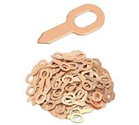 QWORK Dent Puller Rings, 100 Pcs Dent Pulling Straight Washer, Metal Shrink Repair Tool for Panel Welder Spot Welding Machine Consumables