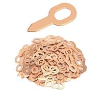 QWORK Dent Puller Rings, 200 Pcs Dent Pulling Straight Washer, Metal Shrink Repair Tool for Panel Welder Spot Welding Machine Consumables