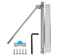 QWORK® Door Closer Aluminum Alloy, Automatically Door Closer, Adjustable Spring Door Closer for Wooden, Residential, Commercial Doors