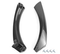 QWORK® Door Panel Handle Pull Trim, car Replacement Inside Door Handle Right, Suitable for car Accessories for BMW 3 Series 2004-2012 (E90 Right), Carbon Fiber