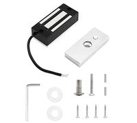 QWORK Electric Magnetic Lock, 60kg 130LBs Holding Force Electric Magnetic Lock for Door Access Control System Electromagnet Fail-Safe NC Mode