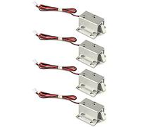 QWORK® Electric Solenoid Lock , DC 12V Slim Design Assembly for Electirc Lock Cabinet Door Lock , 4Pcs