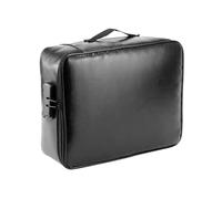 QWORK® Fireproof Document Bag, Important Document Organizer, Lockable Document Box, Waterproof, for Valuable Document, Black