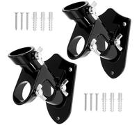 QWORK Flag Pole Holder, 2 Pack 1" Flag Pole Mounting Bracket, Dual Positions (45°/90°), Aluminium Alloy for Outdoor Wall Porch