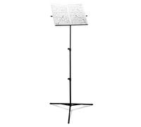 QWORK® Folding Sheet Music Stand with Carry Bag, Adjustable Height 65-135cm/25”-53", Max Load 2kg/4.4lbs, Lightweight for Storage or Travel