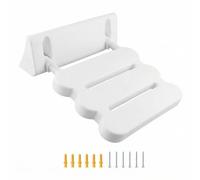 QWORK® Folding Shower Seat, Wall Mounted Folding Shower Stool, for Bathroom, Hotel, Home & Nursing House