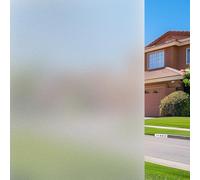 QWORK® Frosted Decorative Window Film Privacy Film 30x200cm (12in x 6.6ft) - Self Adhesive Static Cling, Anti UV & Opaque Covering