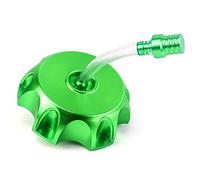 QWORK® Gas Fuel Tank Cap Cover with Breather Valve, Fuel Petrol Cover with Vent Hose for 50cc 70cc 90cc 110cc 125cc 140cc 150cc 160cc Motorized Bicycle Pit Bike Dirt Bike, Green