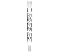 QWORK Glass Fractionator Vigreux Distillation Column with 24/40 Fitting 7-7/8" Long with Laboratory Indentation Condenser for Distillation Equipment in Organic Chemistry