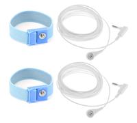 QWORK Grounding Wires and Wrist Straps, 2-Pack 15 Feet Each - Ultimate Earth Connection for Sleep Protection Against Power Surges