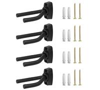 QWORK® Guitar Hanger Hook Holder, Guitar Wall Mount Stand Display Bracket with Screws for Guitars, Bass, Banjo, Ukulele, Pack of 4