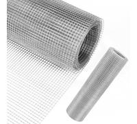 QWORK Hardware Cloth 1/4 Inch, 16'' x 20', 23 Gauge - Double Galvanized Low Carbon Steel Wire Mesh for Chicken Coop, Garden Fencing, and Home Decor