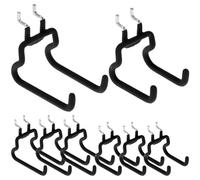 QWORK Heavy Duty 8-Pack Pegboard Hooks with Anti-Slip Coating for 1/4" Pegboards, Peg Board Tool Utility Hangers for Garage Workshop Organization (4 Small + 4 Large)