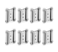 QWORK Heavy Duty Cafe Saloon Bars Door Swing Hinges, 8 Pack 3" Stainless Steel Self Closing Swing Hinges, Double Action Spring Door Hinges, Including Pins and Screws