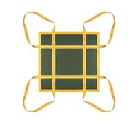 QWORK Heavy-Duty Canvas Cargo Lifting Pad Net - 3.28ft x 3.28ft Reinforced Handle Lifting Net for Construction, Logistics, and Transport, 2645lbs Load Capacity, Non-Slip Material, QS31623