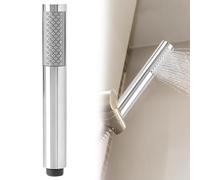 QWORK® High Pressure Universal Handheld Shower Head, 304 Stainless Steel, Chrome Finish