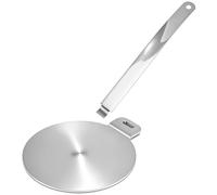 QWORK Induction Hob Heat Diffuser Ring Plate, Stainless Steel, 13CM, Conduction Heating, Induction Power Source