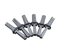 QWORK® Industrial Grade 9/16" Plug Wedge and Feather Shims Concrete Marble Granite Rock Stone Splitter Hand Tools (6)