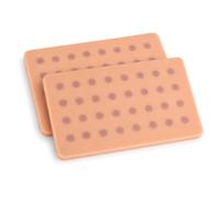 QWORK Intradermal Injection Practice Pad, 2-Pack with 64 Training Spots - Realistic Skin Simulation for Nursing Students, Clinical Skills Lab & Training - Injection Skill Building