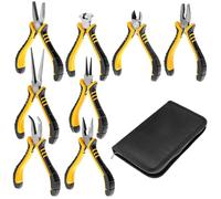 QWORK Jewelry Pliers Set, 8-Piece Mini Wire Jewelers Making Tools Kit for Jewelry Crafting and Repair