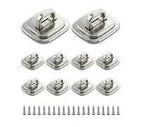 QWORK Laptop Cable Lock Anchor, 10 Pack Steel Desk Mount Anchor Accessory, Security Anchor Base Plate for Laptop Cable Locks, for Keyed or Combination Cable Locks