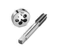 QWORK Male, screw taps M14x1.5mm, set of taps and round diaries