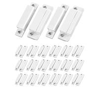 QWORK MC-31 Wired Surface-Mounted NC Magnetic Door Window Contact Sensor Alarm Reed Switch, White, Pack of 20 with 80 Screws