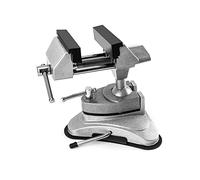 QWORK Mini Table Suction Vise for DIY Repairs, High Specification Hobby and Craft Suction Cup Type Aluminum Alloy Table Vice for Modeling, Painting, Gluing, Soldering