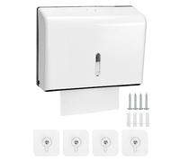 QWORK® Multifold Hand Towel Dispenser, Hold 200 Paper Towels - Compatible with Z Fold Paper Towel Folded to 24x8 cm