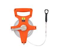 QWORK Open Reel Tape Measure, Fibreglass Surveyors Tape, 50M /165 FT