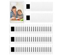 QWORK® Pack of 100 Mini Magnetic Picture Frames for Photos 7 x 4.5 cm, Clear Acrylic Picture Frame for Fridge Weddings Parties, WD11104