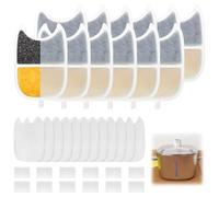 QWORK® Pack of 12 Katz Drinking Fountain Filters, Cat Fountain Replacement Filter & Accessory Set with Pre-Filtered Sponges & Sponges for Water Pump, for 4L Cat Fountain