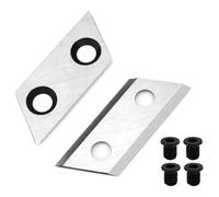 QWORK® Pack of 2 Replacement Blades for Shredders and 4 Screws Suitable for QJ1200SP, McCulloch MCS2001