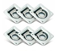 QWORK® Pack of 6 lashing eyelets for trailers, lashing loops, trailer accessories, attachment for the transport of goods