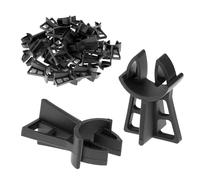 QWORK Plastic Snap Rebar Chairs, 100 Pcs Heavy Duty Spacer, Polypropylene, fit Bar Sizes 3-5, Cross-Shaped Base for Superior Support