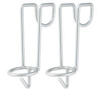 QWORK Portable Horse Water Bucket Hooks, 2 Pack Removable Equestrian Stall Accessories, Over-The-Fence Hang on Stall Walls, Rust-Resistant, Livestock Supplies for Stables and Barns