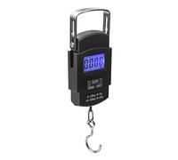 QWORK® Portable Luggage Scale 50kg, Suitcase Weighing Scales, Digital Luggage Scales, Perfect For Measuring Fish, Luggage, Family Life, Batteries Not Included