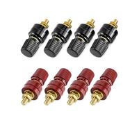 QWORK Power Junction Post Connector Terminal Kit, 8Pcs M6 Premium Remote Battery Power Terminal Stud Connector (Red & Black)