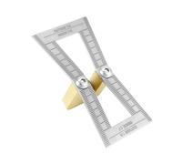 QWORK® Precision Dovetail Marker Woodworking 304 Stainless Steel Brass Laser Engraved Scale 1:5-1:6-1:7-1:8