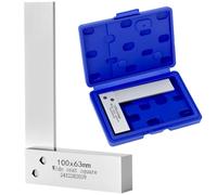 QWORK® Precision Machinist Square 100x63mm (4x2.5 inch) - Engineers Square Try Square 90 Degree, Hardened Steel