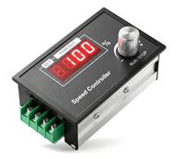 QWORK® PWM DC Motor Speed Controller 6-60V 30A - Digital LED Display Motor Speed Governor 12V 24V 36V 48V Stepless Regulator with Rotating Button