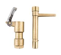 QWORK Quick Coupling Valve Key Set, 3/4-Inch Brass Quick Coupler Valves, Irrigation Tool with Quick Coupler Key for Yard