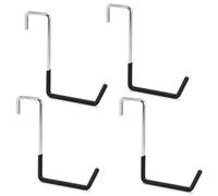 QWORK Rafter Hangers, 4 Pack 0.3" Thick Steel Garage Storage S Hooks, 7.2 x 4.5 Inch Non-Slip Vinyl Coated Bike Hanger for Ladders, Hoses & Garden Tools, 50 lbs Capacity