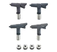 QWORK® Reversible Airless Sprayer Tip, 4 Pieces Paint Sprayer Nozzle Tips Airless Paint Spray Guns Machine Accessories Home Garden Tool (215, 315, 417, 523)