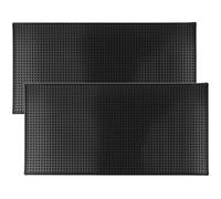 QWORK Rubber Bar Mat, 2 Pack 24" x 12" Heavy-Duty Non-Slip Bar Mat, Extra Large Dish Drying Spill Matting for KTV Bar Glass Home