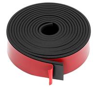 QWORK® Rubber Strips with Adhesive Backing, 25mm x 2mm x 2m Neoprene Sealing Strip, for DIY Projects, Gaskets, Seals, Crafts